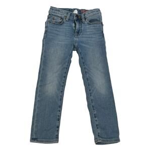 Boys Crewcuts Jeans sz 6 adjustable waist tabs Medium Wash straight leg jeans